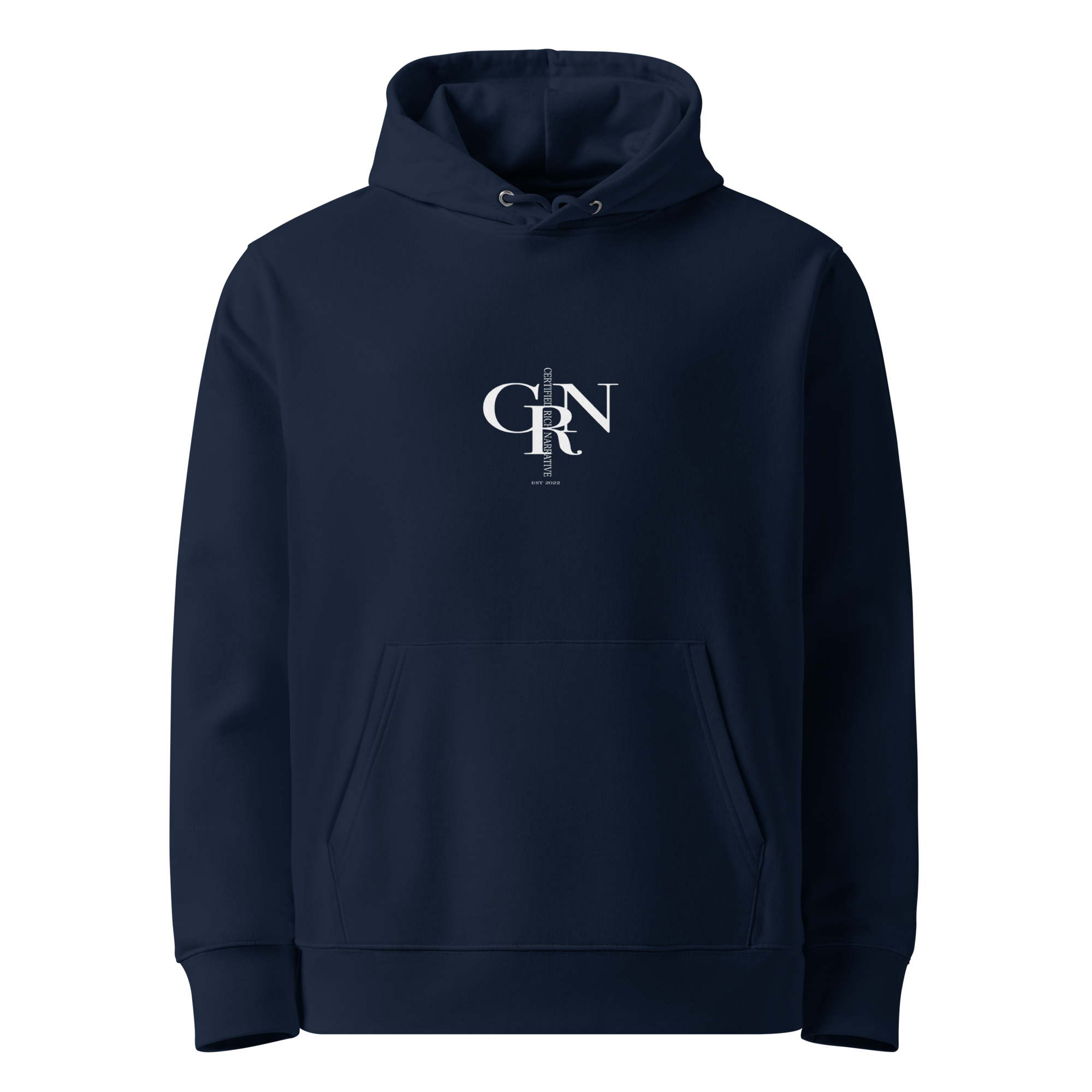 CRNCLO NC001.4 The Armour navy hoodie — chapter closed